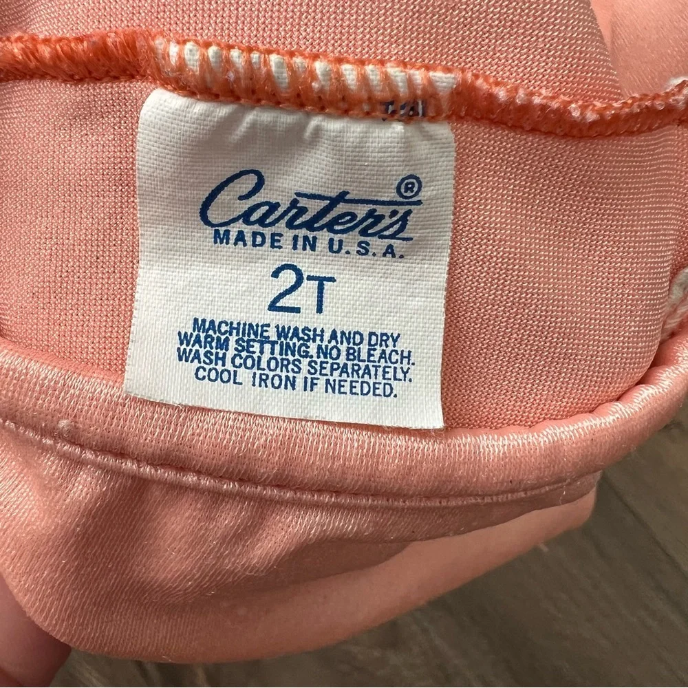 Vintage Carter's Toddler One Piece Swimsuit Peachy Pink Size 2T